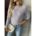 thumbnail image 3 of Light Purple Diamond - Cutout Pearl - Decorated Sweater, 3 of 5