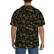 thumbnail image 3 of Balery Gold Pinecone Merry Christmas Camisa Casual de Manga Corta con Botones para Hombre, Texturizada, Estilo Cubano, para Playa, Verano-Large, 3 of 5