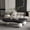 Black White, variant on 35" Cloud Shaped Coffee Table, Petal-Shaped Modern Minimalist Coffee Table with Spherical Legs, Unique Artistic Design, Kid & Pet Friendly Space Saving Living Room Table for Small Apartment