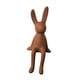 thumbnail image 4 of Figuras de conejo sentado de cerámica, esculturas de animales para estanterías de hoteles y oficinas. color café L, 4 of 9