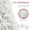 thumbnail image 4 of Christmas Trees HOMCOM 7.5ft Tall Artificial Christmas Tree, Unlit Xmas Tree with 1346 Branch Tips, Auto Open, Steel Base, Holiday Décor for Home Office, White,Artificial Christmas Trees, 4 of 9