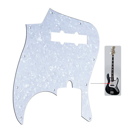 4Ply PVC JB Style Bass Pickguard Pick Guard Scratch Plate 10 Hole for American/Mexico Made Standard Jazz Bass White