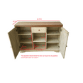 thumbnail image 5 of James Buffet Server Cabinet with Storage, Antique White & Walnut Wood, 5 of 6