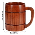 thumbnail image 4 of Light Weight With Handle, Wooden Cup Wine Mug  , For Restaurant Home, 4 of 8