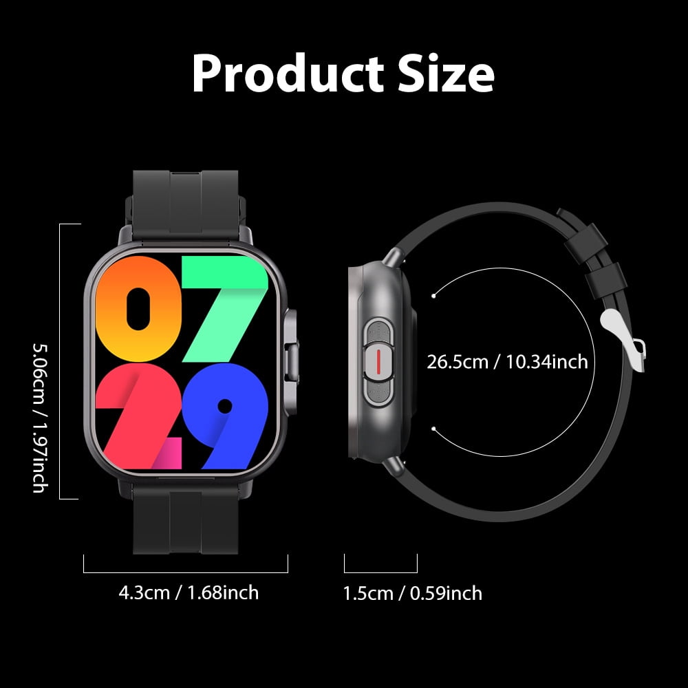 Effeokki 2-in-1 Smart Watch with Wireless Earbuds, Bluetooth Earphones, Compatible with iOS and Android