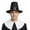 Deluxe Pilgrim Hat, variant on PMU Thanksgiving Pilgrim Hat, Black with Silver Buckle, Pack of 1