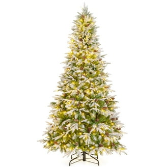 Costway 6 FT PVC & PE Pre-Lit Christmas Tree, Adjustable, Quick
