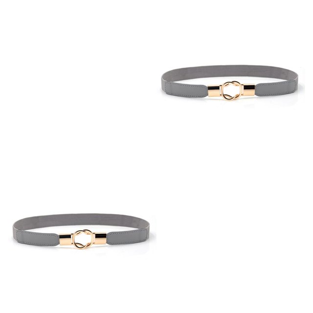 Jumpingount Cinturón de cintura exquisito elástico Universal correas de cuero dorado con hebillas abajo chaqueta Día de San Valentín accesorios Type2 NO2