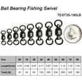thumbnail image 5 of Ball Bearing Swivels Fishing Tackle,20pcs Barrel Swivels High Strength Stainless Steel Welded Rings, 5 of 6