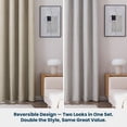 thumbnail image 6 of Sleep Zone 100% Blackout Curtains for Bedroom Full Light Blocking Curtains, Two-Sided Reversible Window Curtain for Living Room 2 Panels, 52" x 63" Coffee, 6 of 8