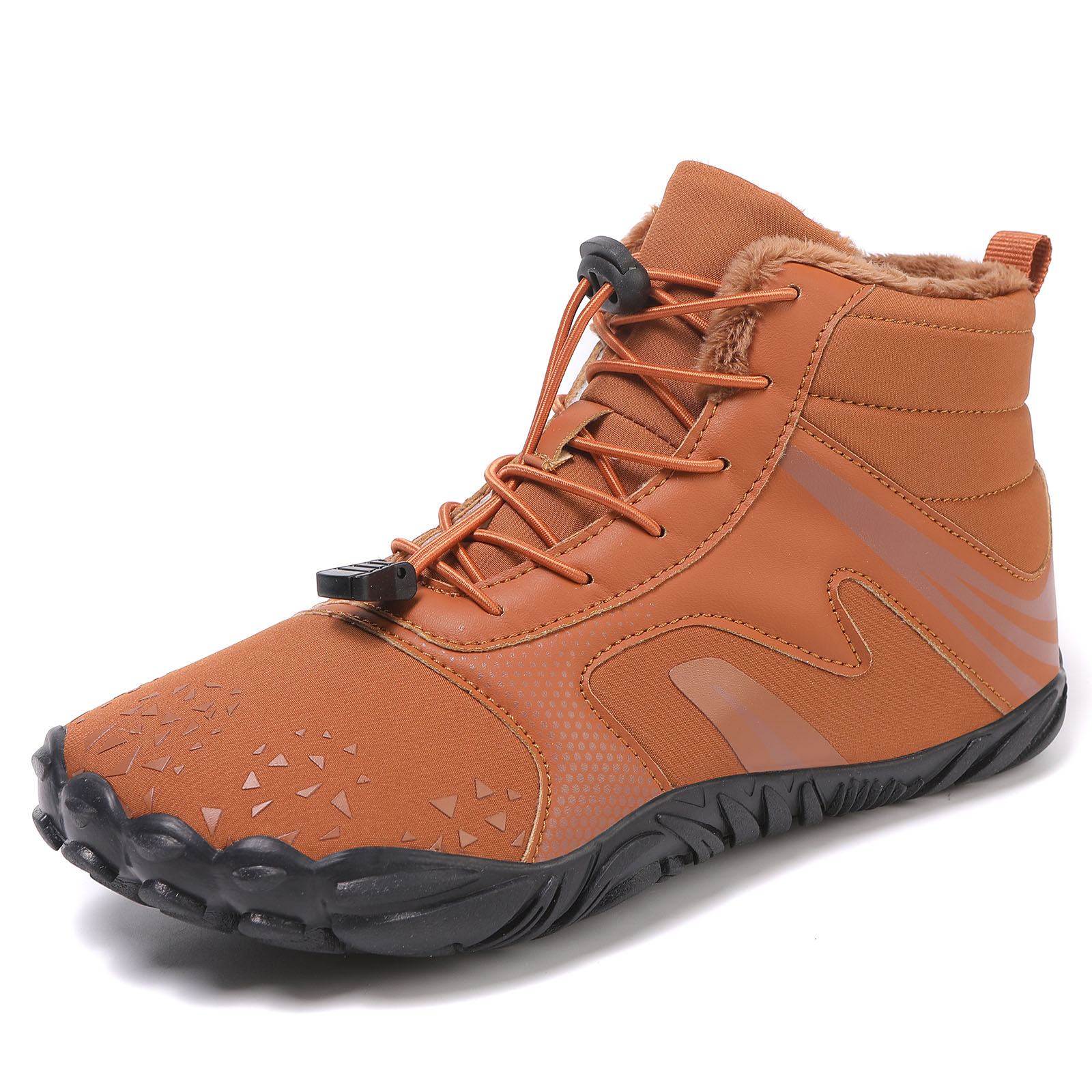 Modisza Mens Womens Barefoot Snow Boots Minimalist Zero Drop Winter Shoes Fleece Lined Ankle Sneakers for Hiking Walking Outdoor