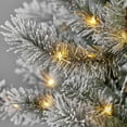 thumbnail image 5 of Home Heritage Natural Pine 7' Flocked Pre-Lit Artificial Christmas Tree, 5 of 8