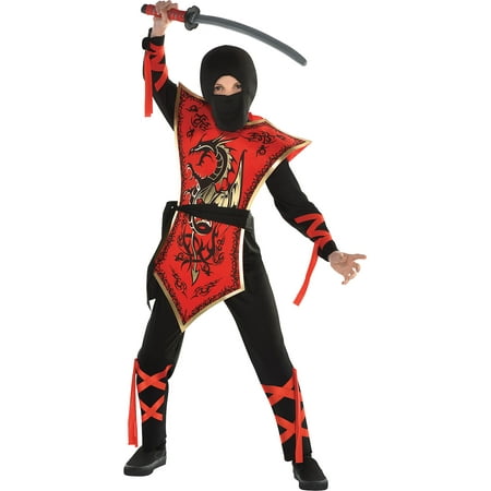 Boys Ninja Assassin Red Dragon Costume (Small (4-6))