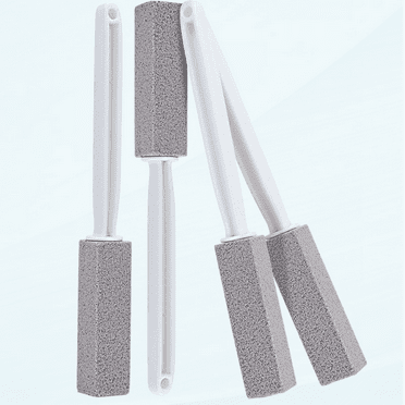 4 Pack Pumice Stone for Toilet Cleaning with Extra Long Handle, Pumice Scouring Pad Pumice Stick Cleaner for Cleaning Toilet, Bathtubs, Kitchen Sink, Grill, Household