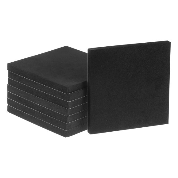 Uxcell 8 paquetes de hojas de acolchado de espuma adhesiva de 1/2" de grosor x 6" de largo, almohadillas antivibración autoadhesivas de espuma EVA