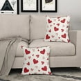 thumbnail image 3 of Valentine''s Day Pillow Covers 20x20 Inch Set of 2 Red Hearts Outdoor Decorative Throw Pillow Covers Red and Cream Valentines Day Print Pillowcases Cushion Covers for Home Couch Decor, 3 of 6