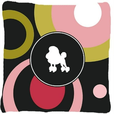 Poodle Decorative Fabric Pillow - 14 x 14 in.