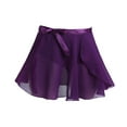 thumbnail image 4 of Moggemol 2Pcs Girls Ballet Dance Outfits Long Sleeve Gymnastics Leotard with Chiffon Tied Skirt Set Dark Purple XL, 4 of 7