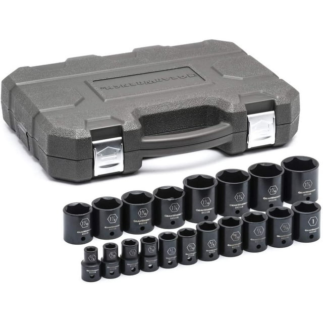 GearWrench 84932N 1/2-Inch Drive SAE Impact Socket Set, 19-Piece