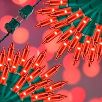 100-Light Red Extra-Bright Christmas String Lights | 5.98ft UL-Certified Mini Lights with End Connectors | Waterproof for Home, Garden, Christmas Tree, Party, Patio & Wedding