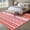 Red Orange Light Pink, variant on Area Rug for Living Room, Grey White Boho Non-Slip Indoor Large Carpet for Bedroom/Dining Room, Vintage Ethnic Tribe Abstract Art Washable Low-Profile Rectangle Floor Mat Runner Rugs - 2.7 x 5 Ft