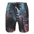 thumbnail image 3 of Logiee Urban Mechanical Dragon Print Mens Swim Trunks Quick Dry Board Shorts,Breathable Hawaii Beach Shorts Swimwear Bathing Suits-3X-Large, 3 of 6