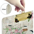 thumbnail image 4 of Coolnut Paris Romantic Flower Bi 12.5"x9" Clipboard, Acrylic Fashion Letter A4 Size Clipboards with Metal Clip for Nurses, Students,Teacher,Women, Man-Gold12x9in, 4 of 7