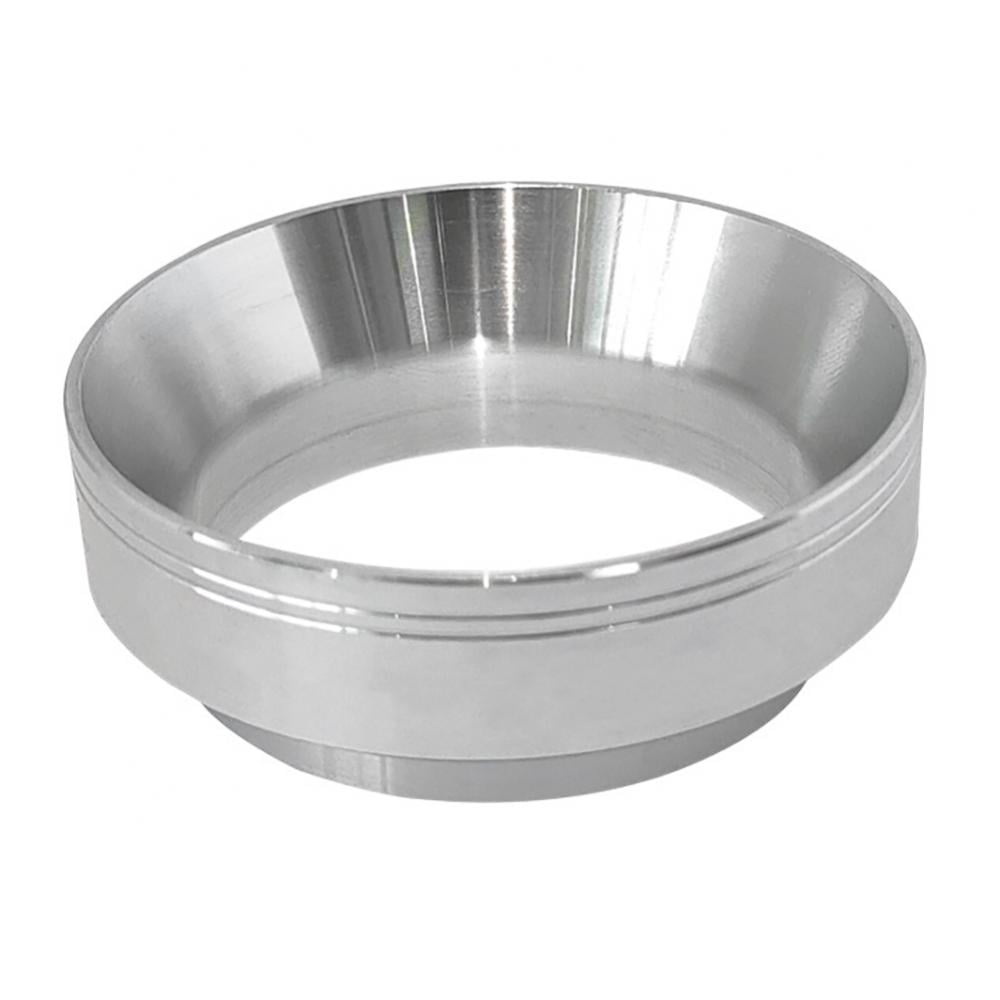 Stainless Steel Coffee Dosing Ring Espresso Dosing Funnel Universal Espresso Dosing Funnel Replacement Funnel for 51mm Handle Coffee Machine Accessory Silver