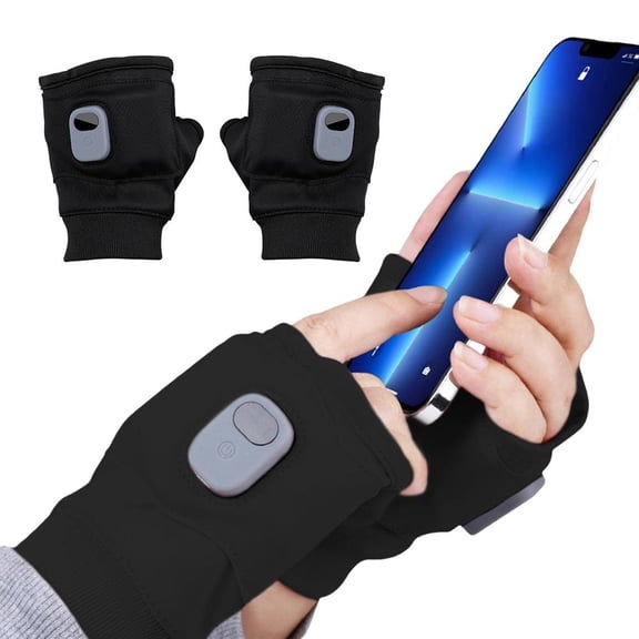 MezoJaoie Fingerless Heated Gloves Thermostatic Cycling Warming Supplies Hand Warmer Gloves for Winter Outdoor Sports Activities Motorcycle Riding Snow Removal Hiking Fishing Dog Walking