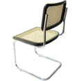 thumbnail image 4 of Marcel Breuer Cesca Cane Chrome Side Chair in Black, 4 of 9