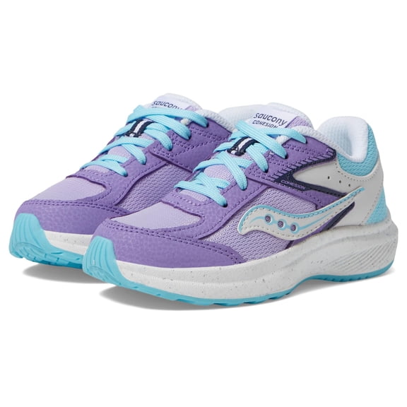 Saucony Unisex Cohesion KDZ Sneakers Little Kid/Big Kid Purple/Blue 5 Medium