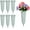 Gray, variant on Minzimin Memorial Floral Vases, Cemetery Vase, Headstones Flower Holder, Grave Cone Vase, Flower Pots for Outdoor Plants, Decorative Plastic Containers Set of 6