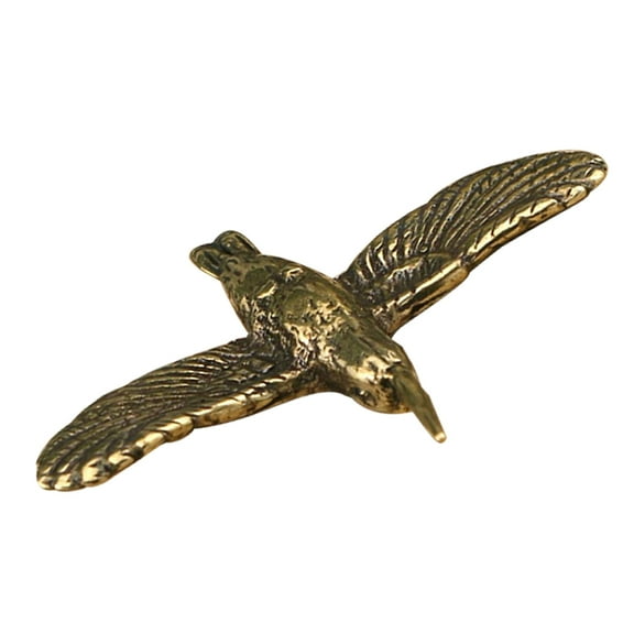 Brass Bird Figurines Small Animal Sculptures for Home and Office Decor for Shelves Desktops, and Garden, Vintage Feng Shui Ornaments, Assorted Sizes