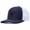 Navy and white, variant on Black Deer Antler Embroidered Color Block Trucker Hat Unisex Adjustable Cotton Breathable Fashion Cap for Travel Daily Wear