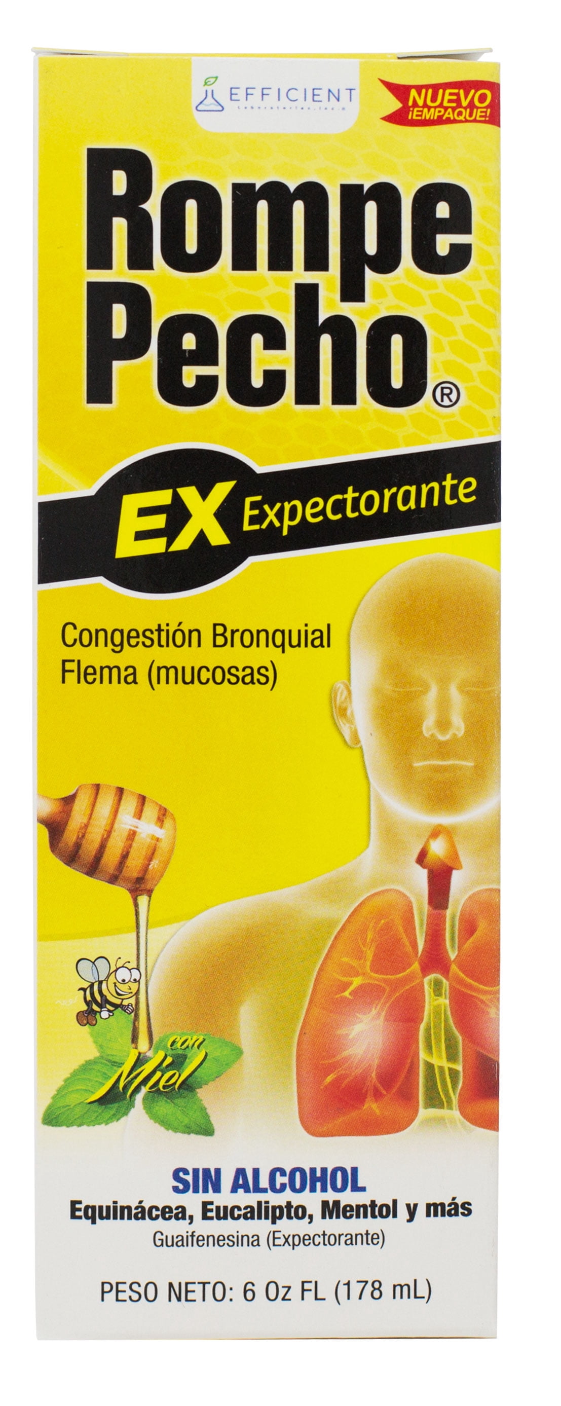 Rompe Pecho EX (Expectorant) 6oz - Cold & Cough Syrup