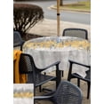 thumbnail image 5 of Outdoor Tablecloth with Umbrella Hole for Patio/Picnic/Party/Camping, Yellow Grey Abstract Waterproof Table Cloth Square Cover Washable, Gradient Geometric Graffiti Modern Art (54"x 54"), 5 of 8