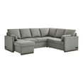 thumbnail image 3 of Serta Ellison Convertible Sectional sofa in Light Gray Fabric Upholstery, 3 of 14