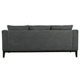 thumbnail image 2 of 80.5" Linen Fabric Sofa Couch for Living Room,3-Seat Contemporary Upholstered Track Arm Sofa Couch with Wood Legs and Throw Pillow,Apartment,Office,Charcoal, 2 of 8
