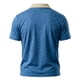 thumbnail image 5 of Camisas de Manga Corta de los Hombres Casual Color Bloqueado Botón de Solapa de Bolsillo Casual Top Transpirable, Manga Corta Tops de Verano para el Ejercicio, 5 of 6