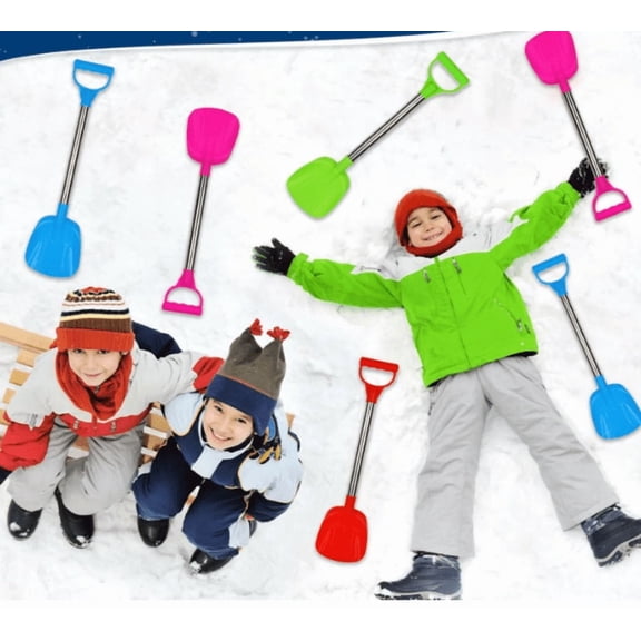 2PC Winter Plastic Snow Shovel Toys Hot!Snow Shovel with Grip Handle Small Size Durable Shovel for Snow （ randomly dispatched）