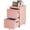 Pink, variant on 2 Drawer File Cabinet with Lock, Mobile Rolling Filing Cabinet for Home Office, Under Desk Metal File Cabinet for Letter/Legal/A4, Black