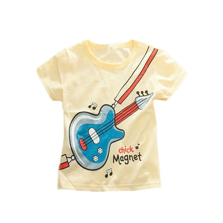 

StylesILove Cute Graphic Print Boy T-shirt 6 Designs (3-4 Years Guitar Yellow)