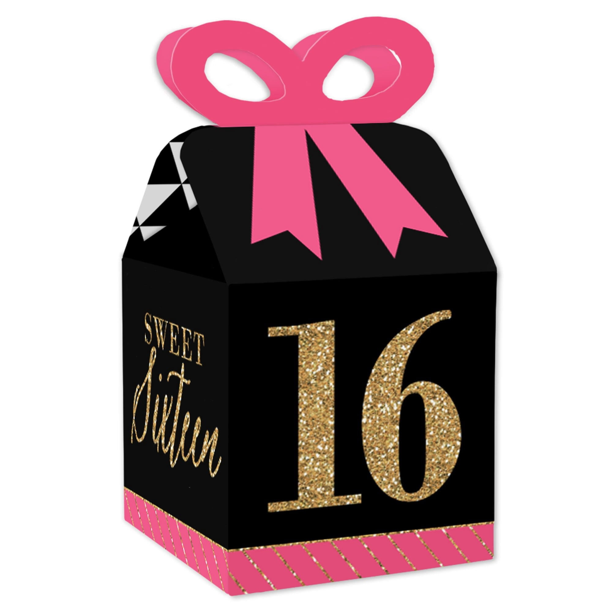12x NYC Cityscape Geschenkboxen Mit Schleife – Quadratisch, 8,9x8,9x17,8cm, Für Party-Gastgeschenke