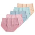 thumbnail image 1 of Xmarks 5 Packs Women's Cotton High Leg Brief Underwear, Floral Pattern Lace Bikini Panties, 1 of 8