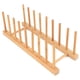 thumbnail image 3 of Estante para platos de bambú, soporte para platos, organizador de armario de almacenamiento de cocina para tazas, tapas de ollas, tabla de cortar, 3 of 15