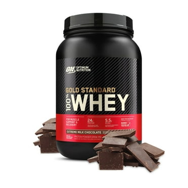 Optimum Nutrition Gold Standard 100% Whey Protein Powder, Extreme Milk Chocolate, 24g Protein, 2 LB