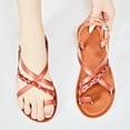 thumbnail image 5 of Ataiwee Women's Flat Slide Sandals - Fashion Casual Braided Toe Ring Cute Summer Shoes., 5 of 6
