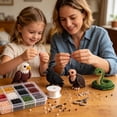 thumbnail image 4 of Bomd Tiny 3D Beaded Animal DIY Kit, 4-Piece Handmade Beading Craft Set for Beginners, Adorable Mini Bead Art Works As Lovely Desk Ornament And Sweet Present, (Wildlife)E, 4 of 9
