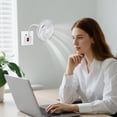 thumbnail image 4 of Light Socket Fan, Plug-in Fan, 360° Adjustable Quiet Fan with Switch, Includes Plug Adapter for Bedroom, Bathroom, Office, Dorm, 15cm, 4 of 7