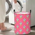 thumbnail image 4 of Funny Ice Cream Print Pink Laundry Basket with Handles - Freestanding Laundry Hamper Stands Up Well, Easy Storage Clothes Hamper in Laundry Room Bedroom Bathroom College Dorm, 4 of 5